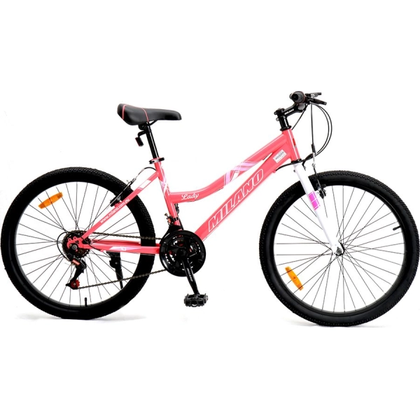 Bicicleta Milano Action Aro 24 18V Rosado.