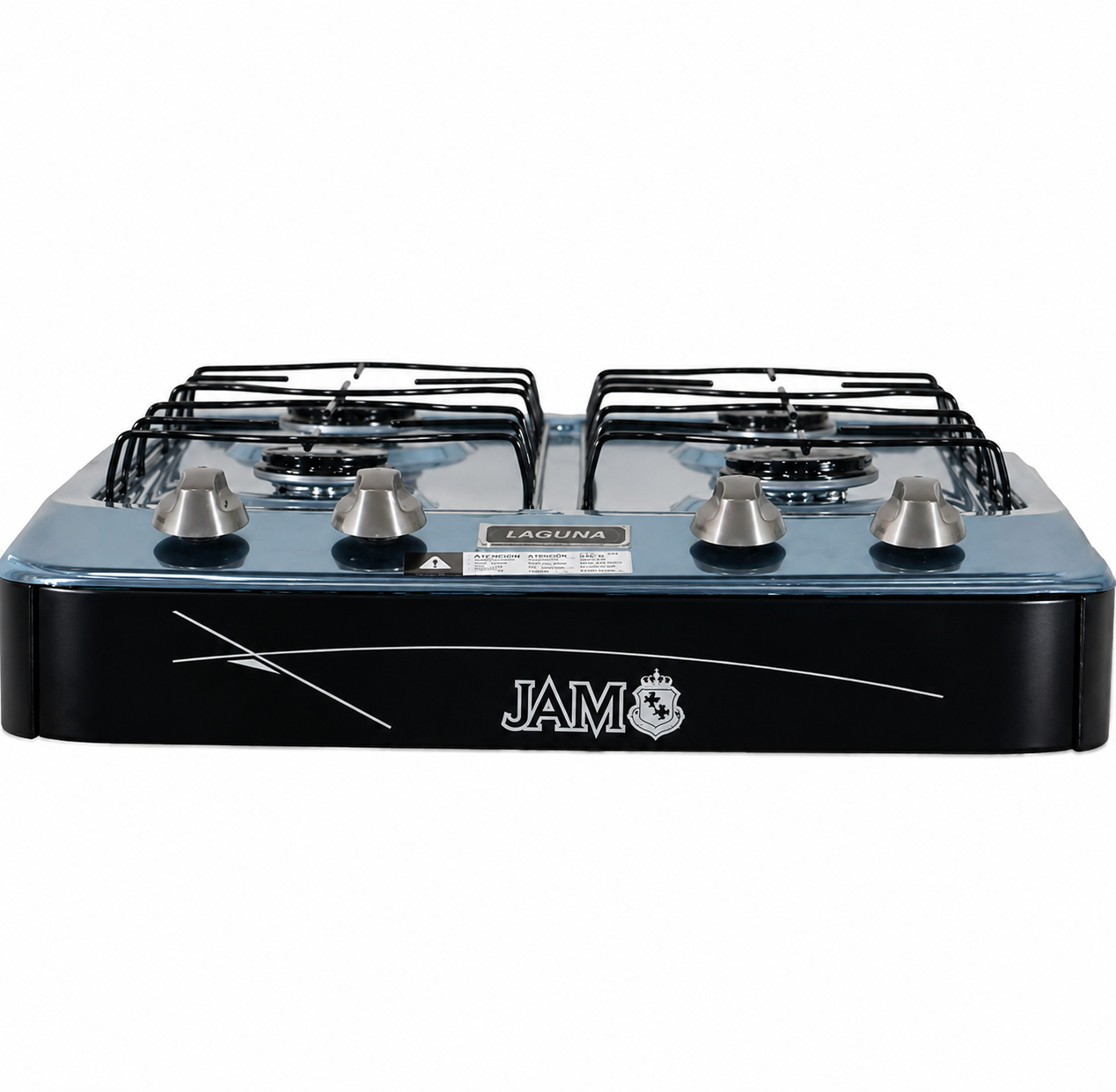 Cocina a Gas Jam 4 Hornallas de Mesa Mod. Laguna &ndash; Negro